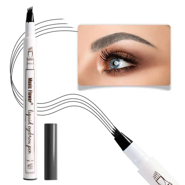 Eyebrow Tattoo Pen Waterproof 4 Points Eyebrow Pen Long Lasting Liquid