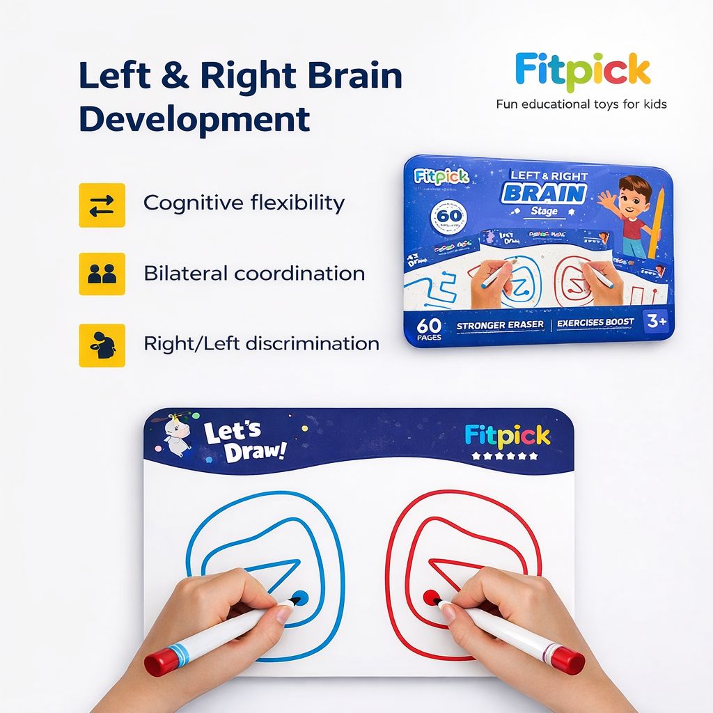 Brain Activity Book - Build Focus , Creativity & Hand Coordination For Kids