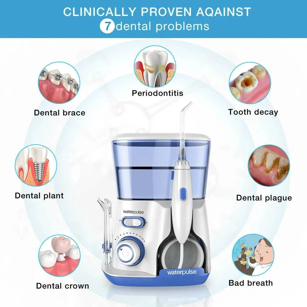 Electric Water Flosser 800ML Tank 5 Nozzles Oral Irrigator for Teeth Cleaner Mouth Washing Dental Flosser