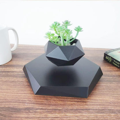 Magnetic Levitating Flower Pot | 360° Rotating Air Bonsai | Home & Office Desk Decor