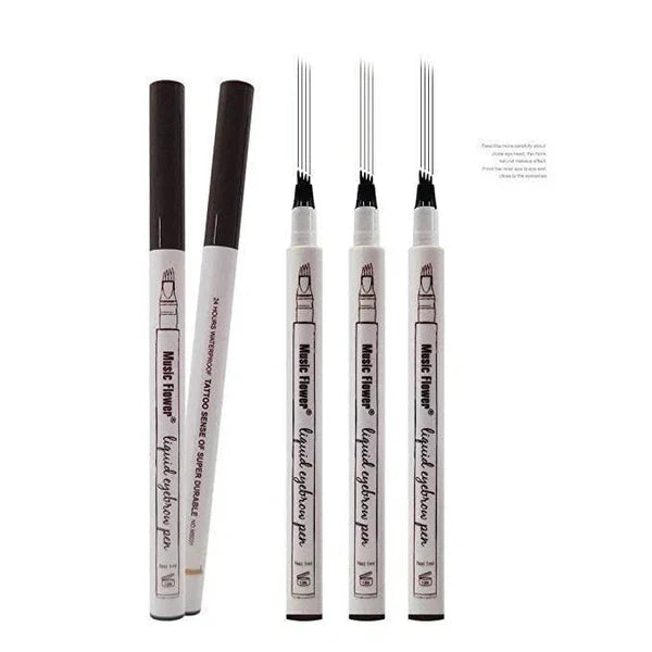 Eyebrow Tattoo Pen Waterproof 4 Points Eyebrow Pen Long Lasting Liquid