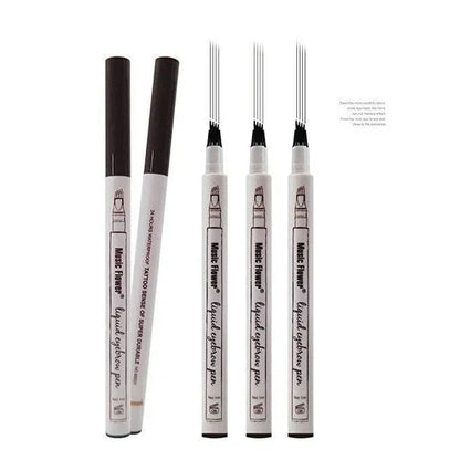 Eyebrow Tattoo Pen Waterproof 4 Points Eyebrow Pen Long Lasting Liquid