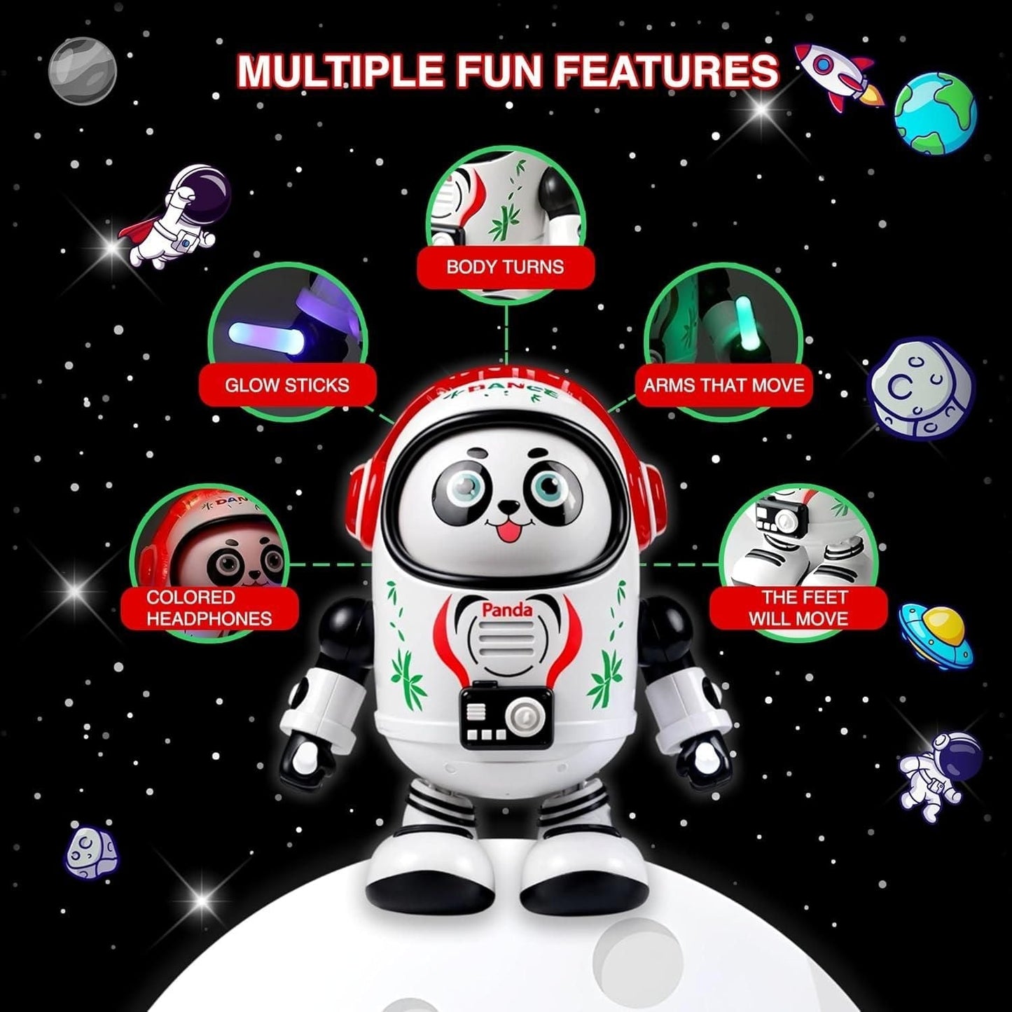 Dancing Light Panda Toys