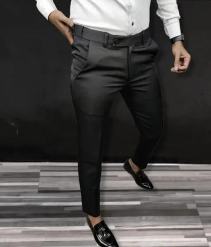 Premium Waist Adjustable Lycra Men's Trouser (Pack of 2)