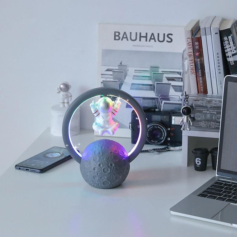 Fashionable Astronaut Magnetic Levitation Bluetooth Speaker – Floating Wireless Speaker with LED Light & Modern Desk Décor