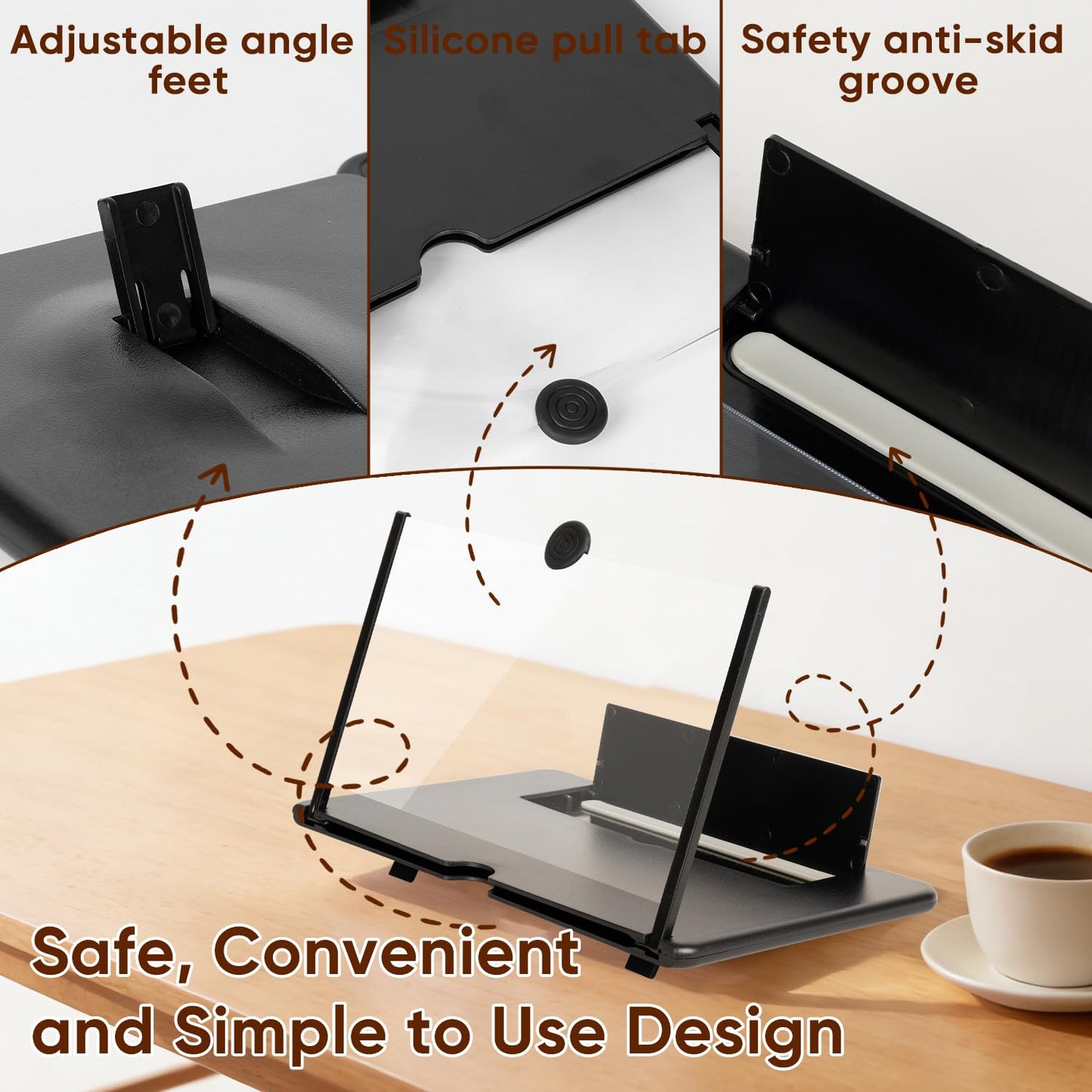 14 Inch Screen Expanders & Magnifier Amplifier,3D HD | Phone Holder for All Smartphones with Anti scratch Features