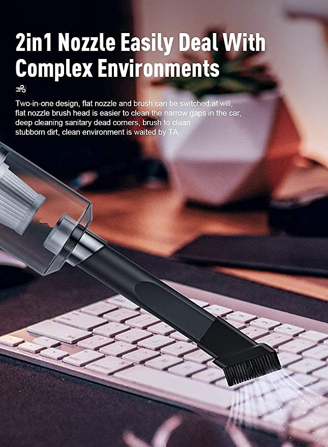 2 In 1 Wireless Portable Mini Vacuum Cleaner