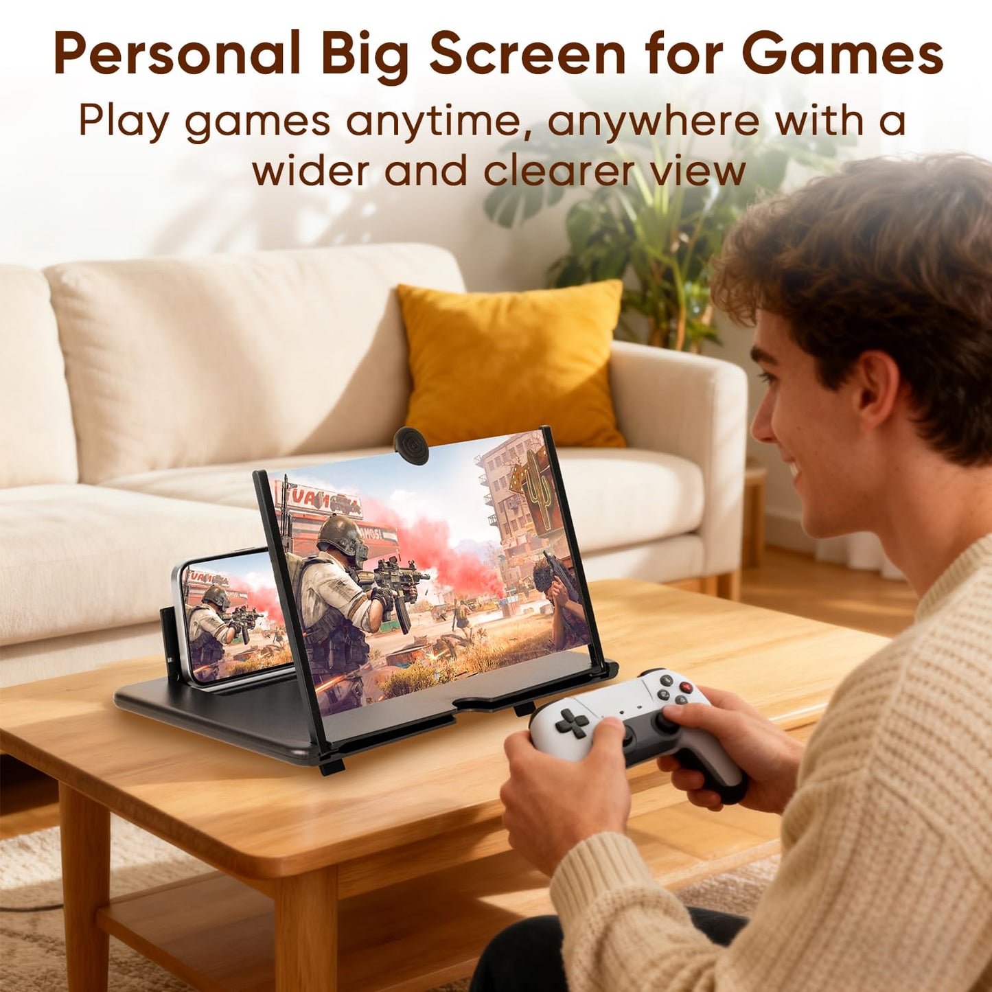 14 Inch Screen Expanders & Magnifier Amplifier,3D HD | Phone Holder for All Smartphones with Anti scratch Features