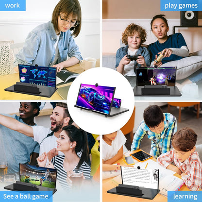 14 Inch Screen Expanders & Magnifier Amplifier,3D HD | Phone Holder for All Smartphones with Anti scratch Features