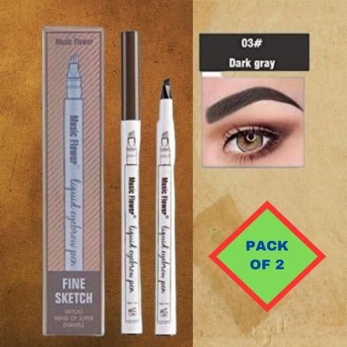 Eyebrow Tattoo Pen Waterproof 4 Points Eyebrow Pen Long Lasting Liquid