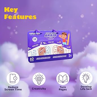 Brain Activity Book - Build Focus , Creativity & Hand Coordination For Kids