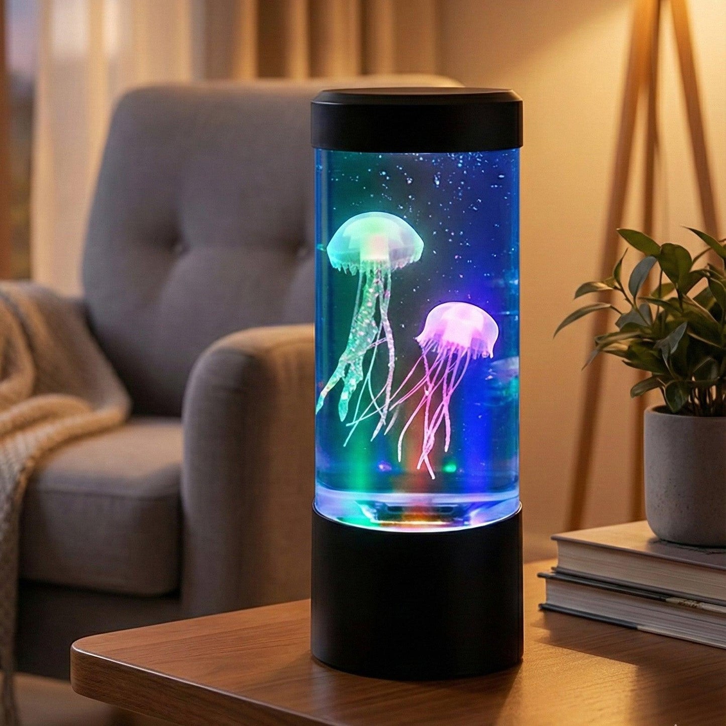 Sea of Dreams™ LED Jellyfish Aquarium Lamp – Color-Changing USB Night Light for Home & Office Relaxation