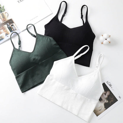 Women Tops Tank Padded Wireless Bra