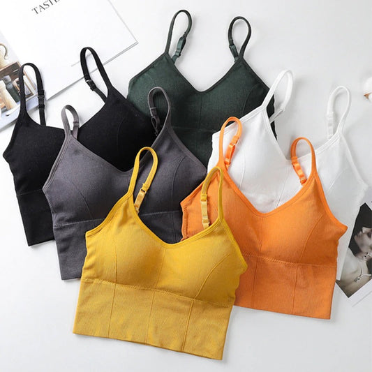 Women Tops Tank Padded Wireless Bra