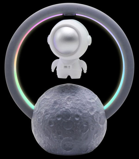 Fashionable Astronaut Magnetic Levitation Bluetooth Speaker – Floating Wireless Speaker with LED Light & Modern Desk Décor
