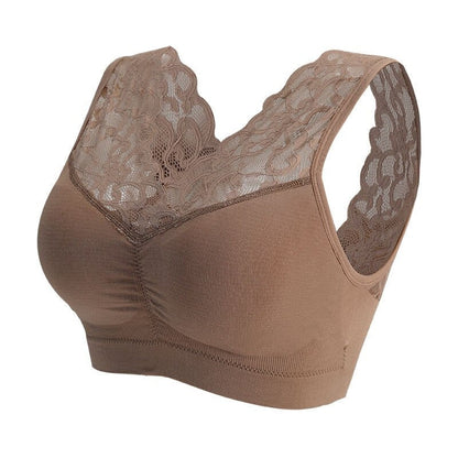 Seamless Wireless Beauty Back Push Up Bra Comfortable Chest