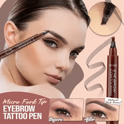Eyebrow Tattoo Pen Waterproof 4 Points Eyebrow Pen Long Lasting Liquid