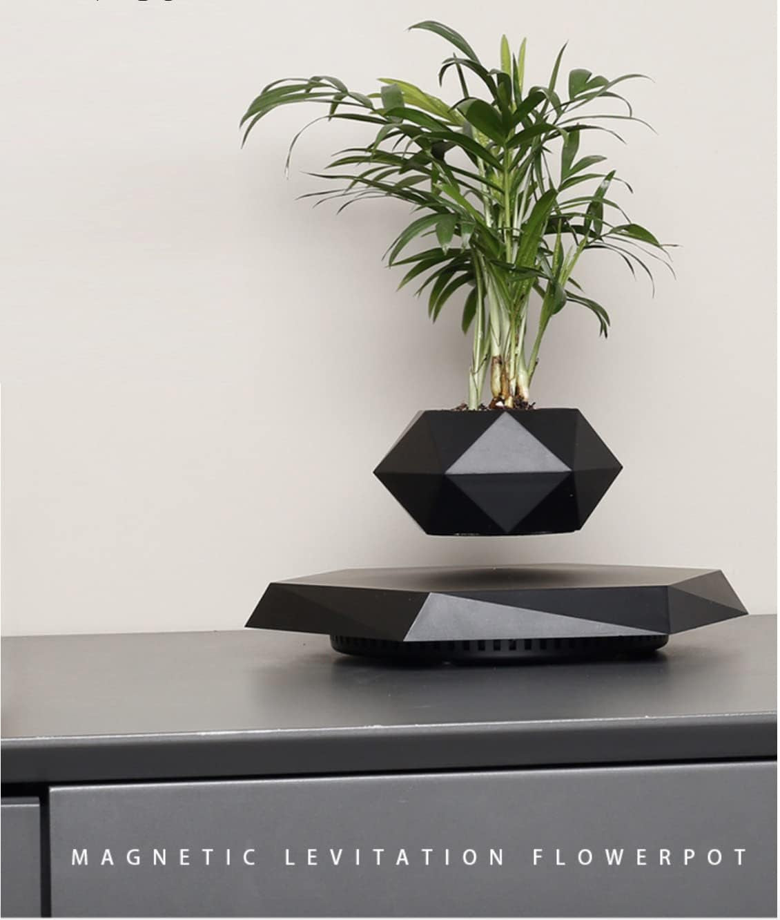Magnetic Levitating Flower Pot | 360° Rotating Air Bonsai | Home & Office Desk Decor