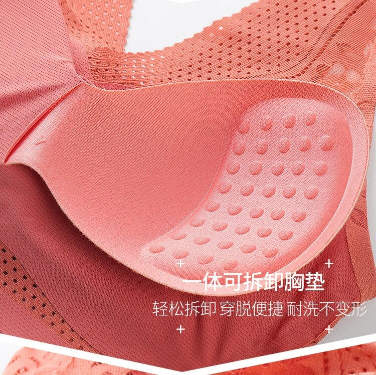 Ultrathin Seamless Circulating Lace Up Push Up Bra for Women