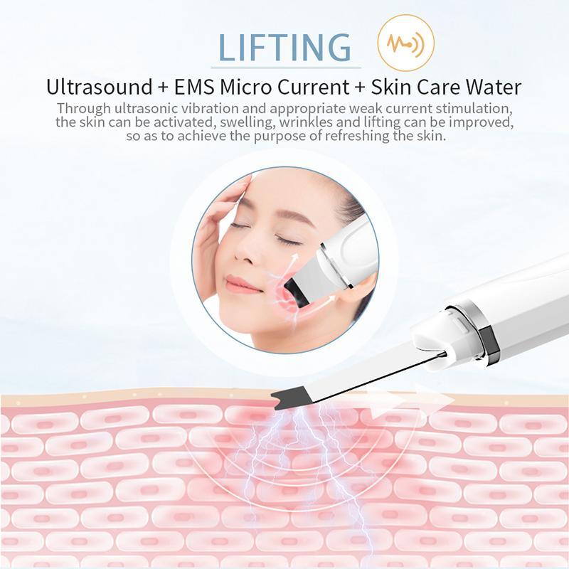 Ultrasonic Heating Skin Scrubber