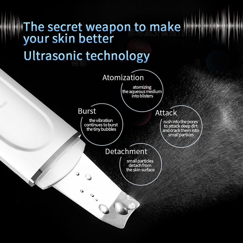 Ultrasonic Heating Skin Scrubber
