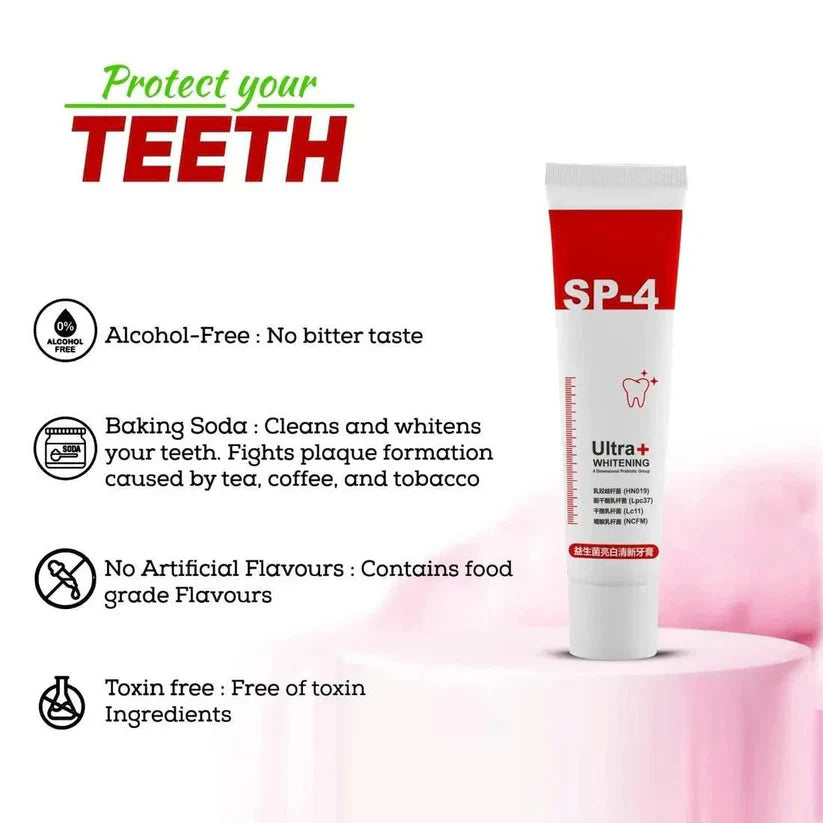 ✨SP-4 Probiotic Brightening & Stain Removing Toothpaste 🦷(2x100grams) BUY 1 GET 1 FREE