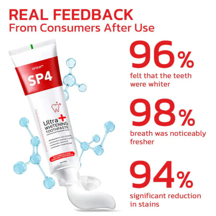 ✨SP-4 Probiotic Brightening & Stain Removing Toothpaste 🦷(2x100grams) BUY 1 GET 1 FREE