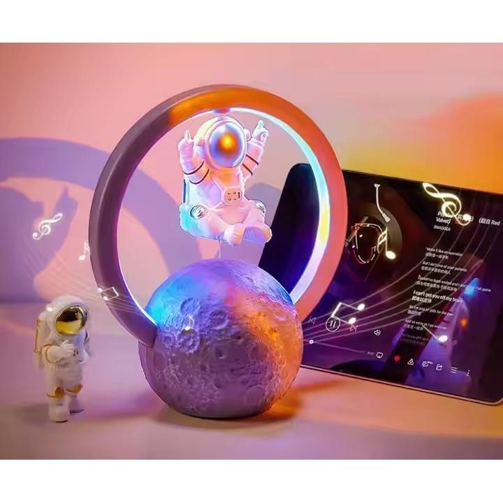 Fashionable Astronaut Magnetic Levitation Bluetooth Speaker – Floating Wireless Speaker with LED Light & Modern Desk Décor